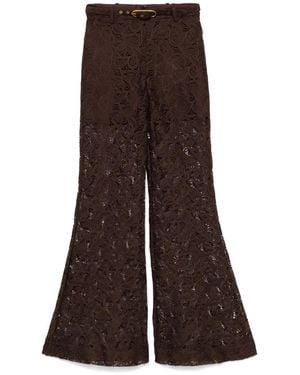 Zimmermann Illustration レース パンツ - ブラウン