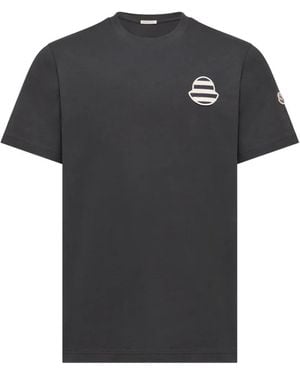 Moncler Logo-Patch T-Shirt - Black