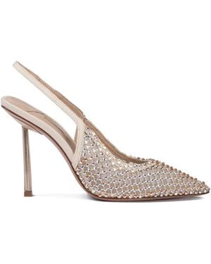 Le Silla Gilda Embellished Slingback Court Shoes - White