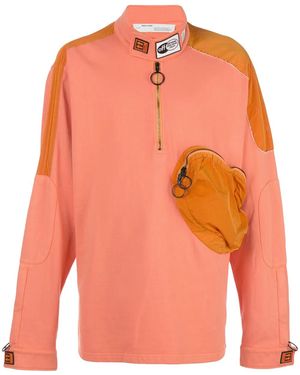 Off-White c/o Virgil Abloh Sweat À Empiècements Contrastants - Orange