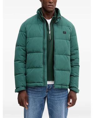 Trussardi Logo-Patch Puffer Jacket - Green