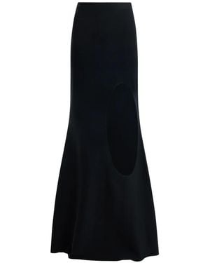 A.W.A.K.E. MODE Cut-Out Flared Skirt - Black