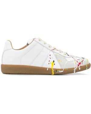 Maison Margiela Paint Splatter Sneakers - White