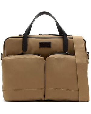 Polo Ralph Lauren Leather-Trimmed Laptop Bag - Brown
