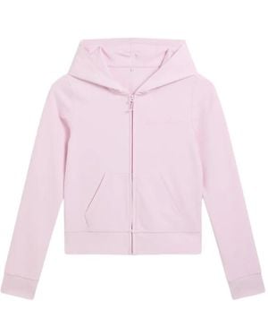 Juicy Couture Hoodie Zippé À Logo Imprimé - Rose