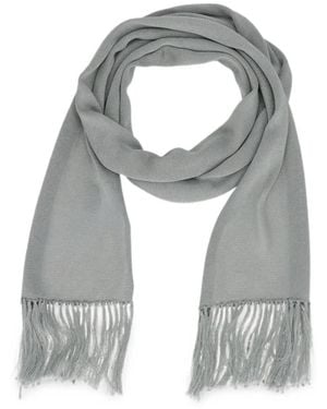 Tom Ford Fringed Knitted Scarf - Grey