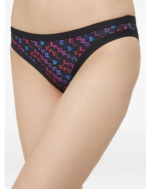 KARL LAGERFELD Bragas De Bikini Con Logo Estampado - Azul