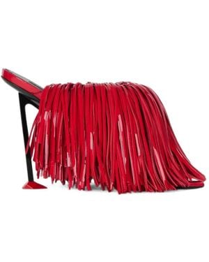 Givenchy Boudoir Mules Aus Lackleder Mit Fransen - Rot