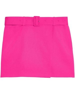 Ami Paris Belted Midi Skirt - Pink