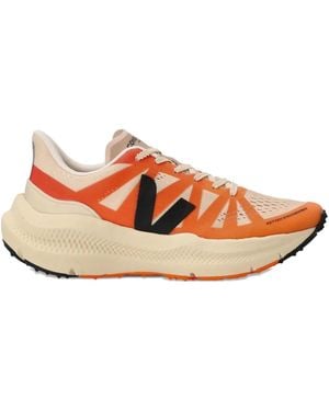 Veja Logo-Print Trainers - Orange