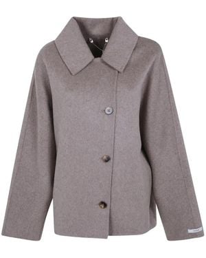 GIOVANNI PARIS Pascale Spread-Collar Jacket - Gray