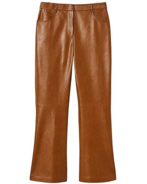 Twinset Faux-Leather Flared Trousers - Brown