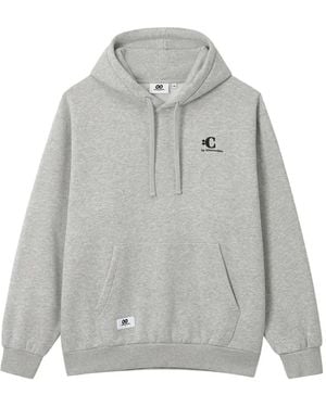 Chocoolate Logo-Embroidered Drawstring Hoodie - Grey
