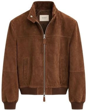 Seventy Zip-Up Suede Jacket - Brown