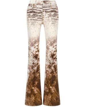 Roberto Cavalli Appaloosa-Print Jeans - Natural