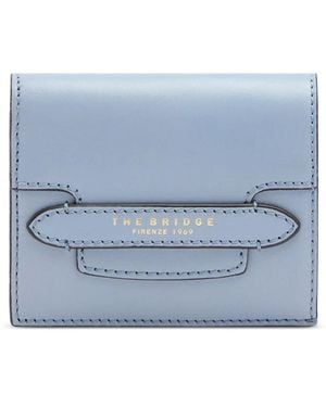 The Bridge Logo-Print Leather Wallet - Blue