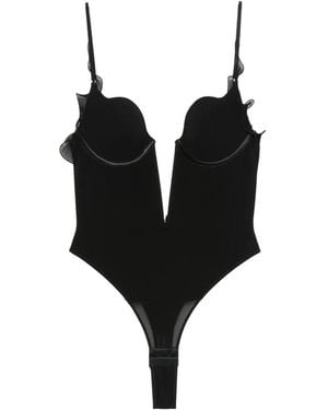 Tom Ford Gerüschter Body Mit Tiefem Ausschnitt - Schwarz
