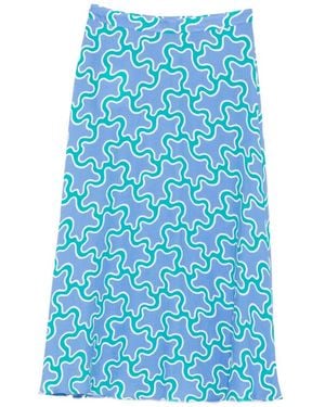 Diane von Furstenberg Florencia Midi Skirt - Blue