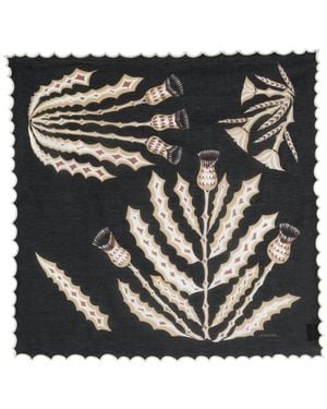 Lemaire Floral-Print Scarf - Black