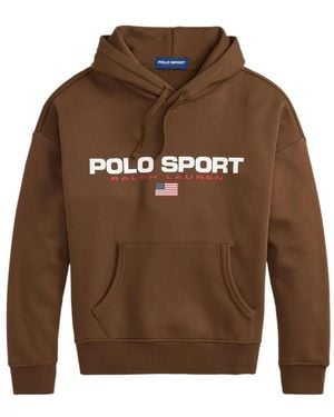 Polo Ralph Lauren Polo Sport Logo-Print Hoodie - Brown