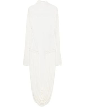 Stella McCartney Draped-Detail Midi Dress - White