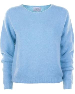 Cinque Vicario Round-Neck Jumper - Blue