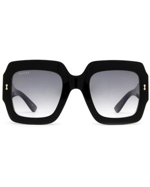 Gucci オーバーサイズフレーム サングラス - ブラック