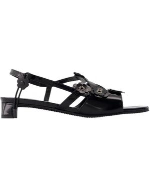 Cecilie Bahnsen Cbarna Box Floral-Appliqué Sandals - White