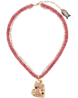 Oceanus Collana Sweetheart Con Perline - Bianco