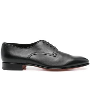 Santoni Derby-Schuhe Aus Leder - Grau