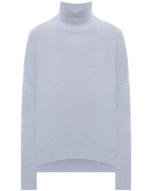 Lisa Yang Roll-Neck Cashmere Jumper - Blue