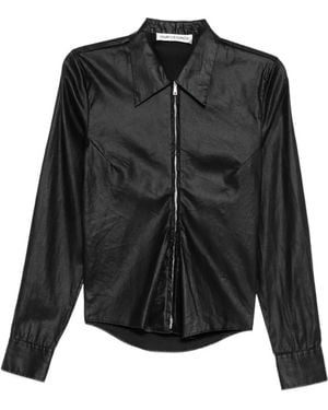 Our Legacy Camisa Slim Revestida - Negro