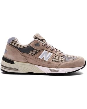 New Balance Baskets 991 À Empiècements - White
