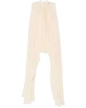 Taller Marmo Gathered Halterneck Mini Dress - White