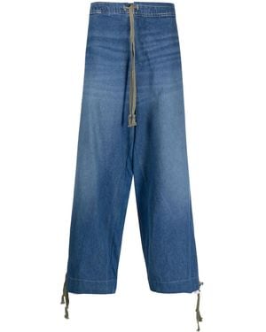 Greg Lauren Jeans Con Coulisse - Blu