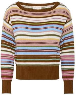 Weekend by Maxmara Boat-Neck Striped Jumper - Multicolour