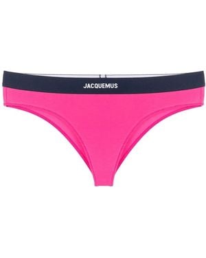 Jacquemus Tanga Le Tanga Con Logo En La Cinturilla - Rosa