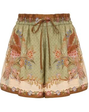 Zimmermann Indra Shorts Mit Blumen-Print - Natur