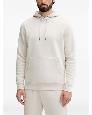 Under Armour Icon Logo-Embroidered Pouch-Pocket Hoodie - White
