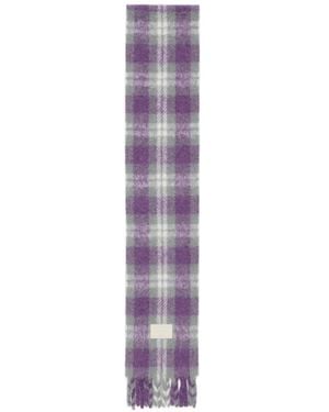 Acne Studios Fringed Alpaca-Wool Scarf - Purple