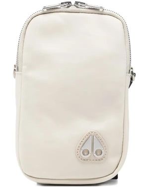 Moose Knuckles Logo Zip Cross Body Bag - White