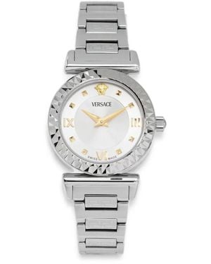 Versace Textured-Bezel 27Mm Watch - White