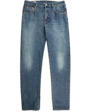 Incotex Five-Pocket Cotton Jeans - Blue
