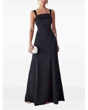 Willa Square-Neck Panelled Maxi Dress - Black