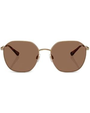 Polo Ralph Lauren Hreritage Geometric-Frame Sunglasses - Metallic
