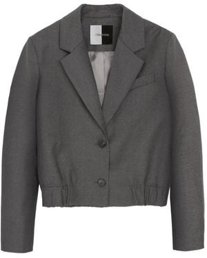 Vera Wang Bleeker Cropped Blazer - Grey
