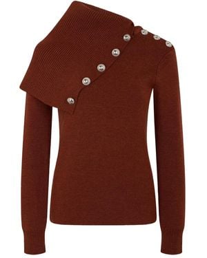 Rabanne Pull En Laine - Marron