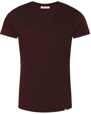 Orlebar Brown Vネック Tシャツ - レッド