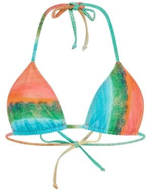 Donde Esteban Formentera Triangle Bikini Top - Blue