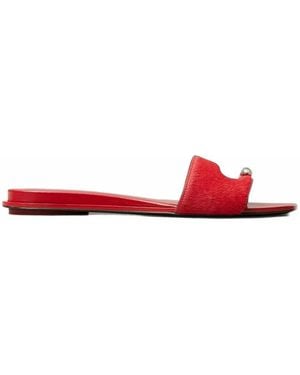 Tory Burch Pantoletten Mit Lochmuster - Rot